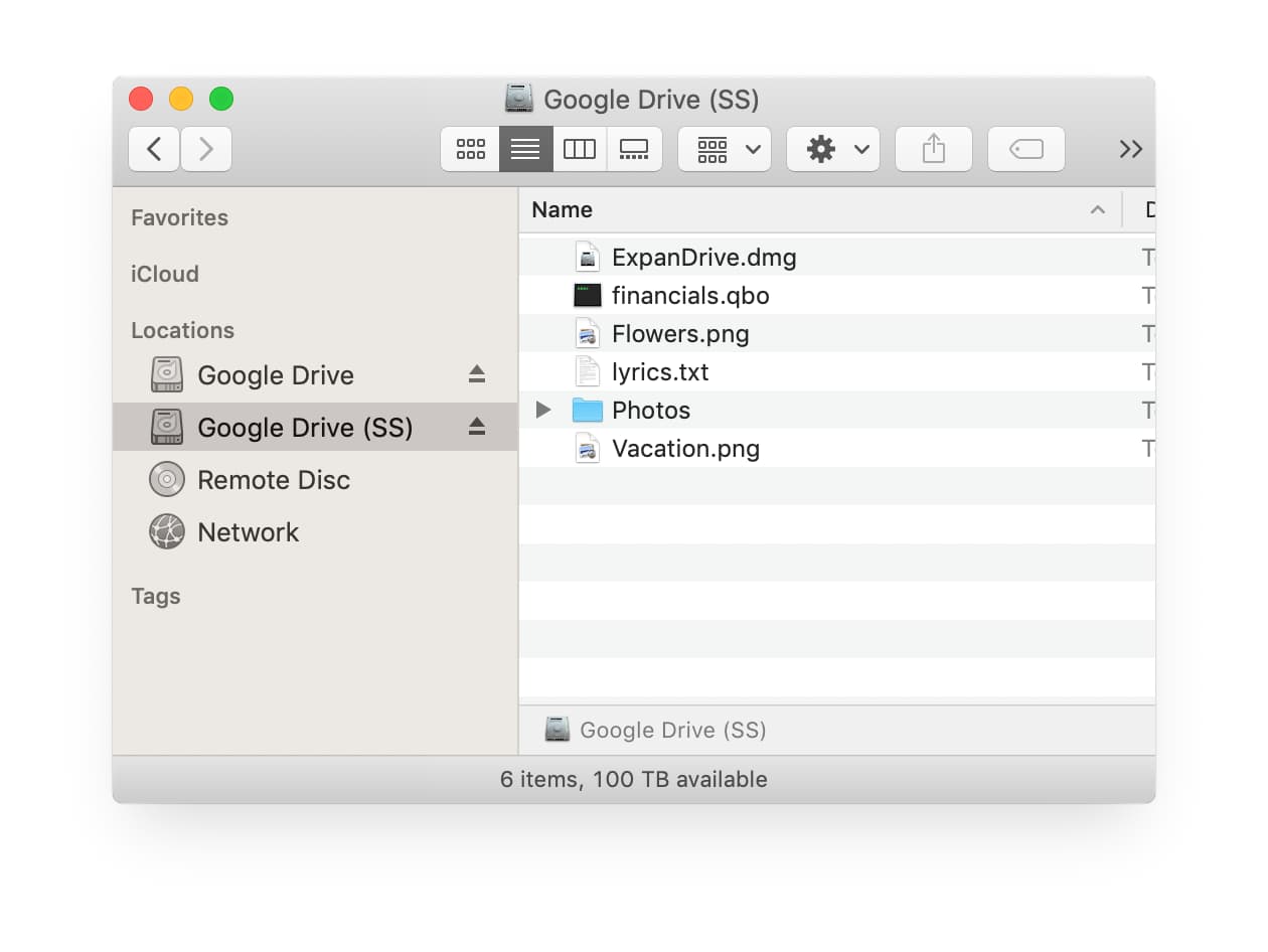 Finder screenshot